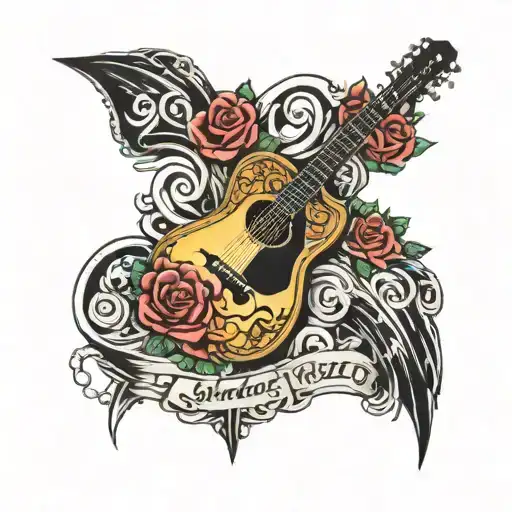 Accustic Guitar With The Name Mijo