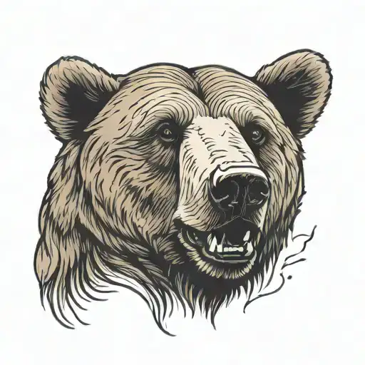 Brown Bear Face Simple