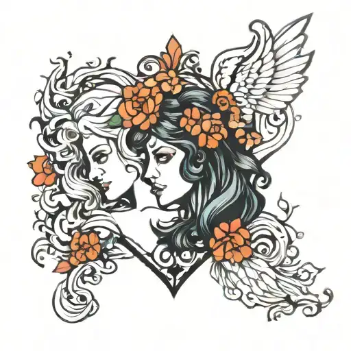 Pieces And Virgo Love Symbol