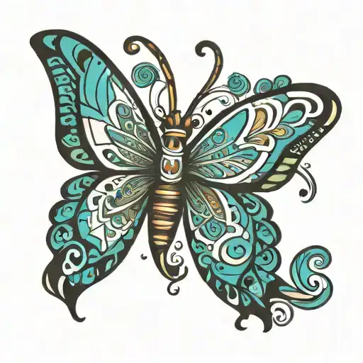 African Ethnic Butterfly