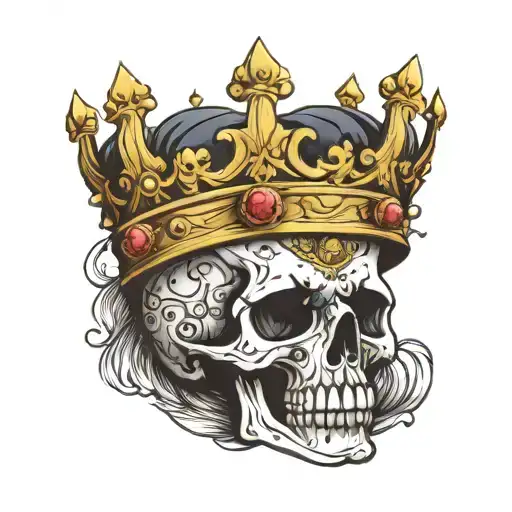 Skull Wearing A Crown That Says G59