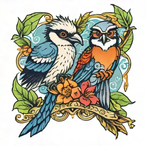 A Kookaburra And Lorikeet Around The Word Wlkr