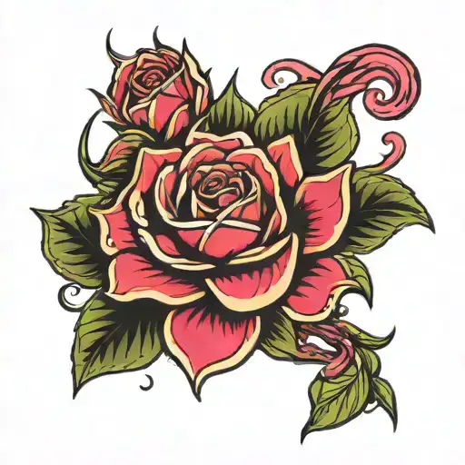 Signe Japonais Avc Rose