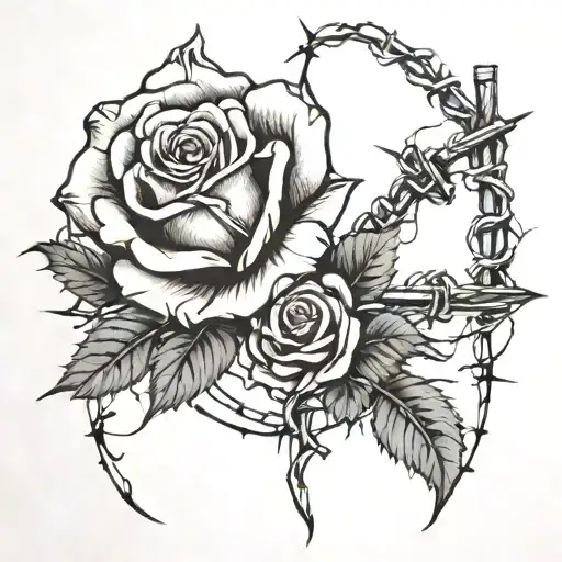 Rose And Barbed Wire
