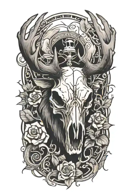 Evil Moose Skull Mysterious And Dark