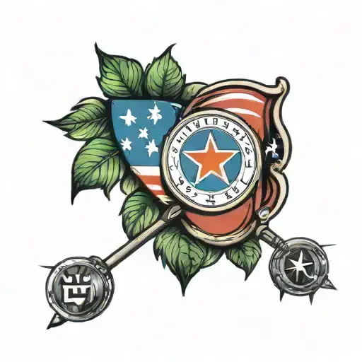 Thigh Tattoo For Female With Tennessee Flag