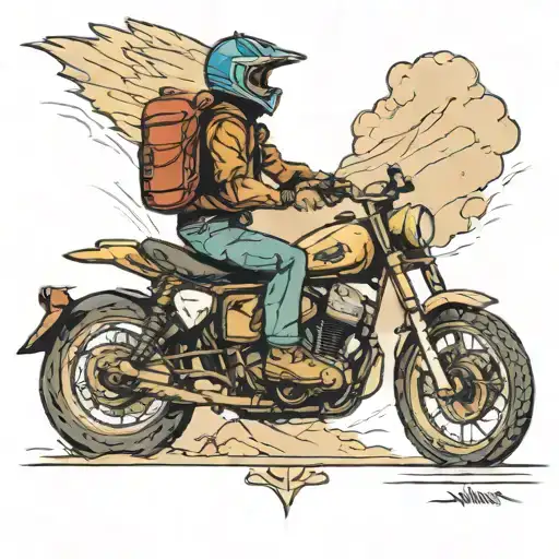 Father Son Dirtbike With Mountain