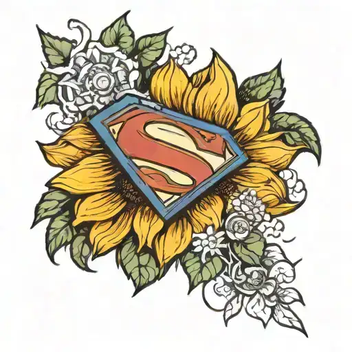 Sunflower And Superman For Finger