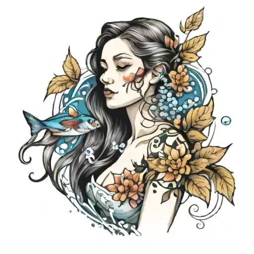 Woman Water Nature Inspired