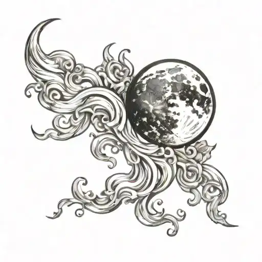 Moon In Smoke Black And White