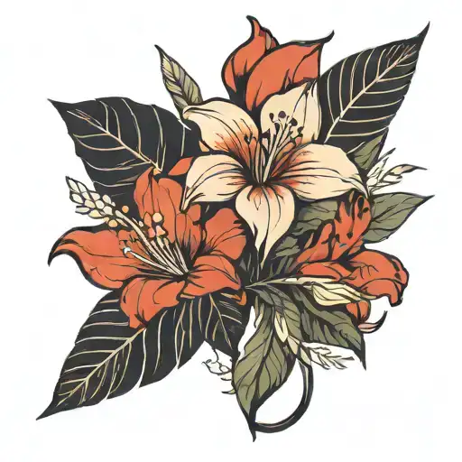 Flower Aesthetic Tropical Minimalist Design