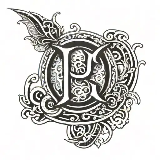 Letters Jgs In Eternity Symbol