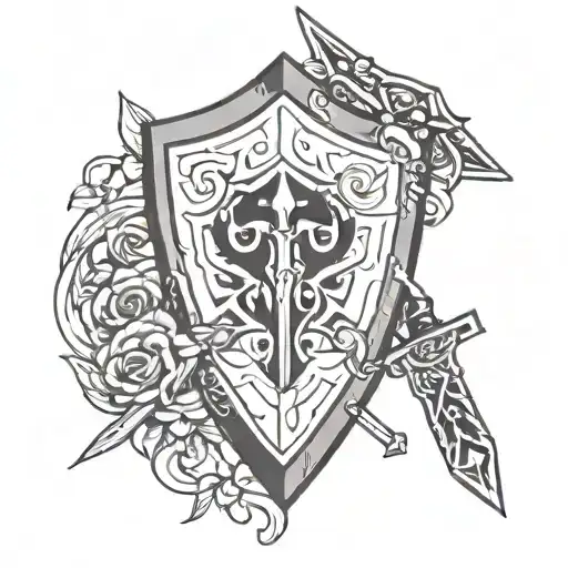 Tri-force Shield And Sword With Music And Puzzle