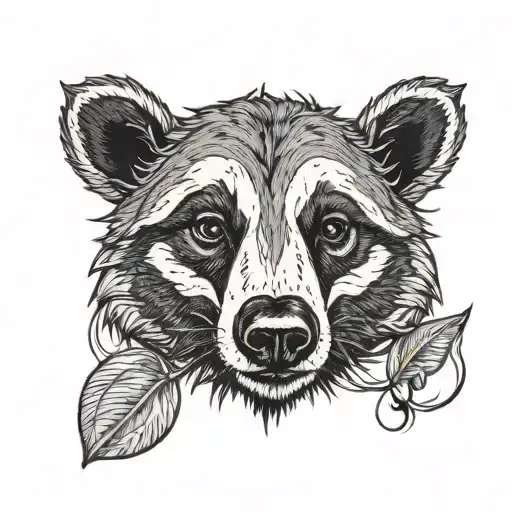 Half Badger And Half Bear Head