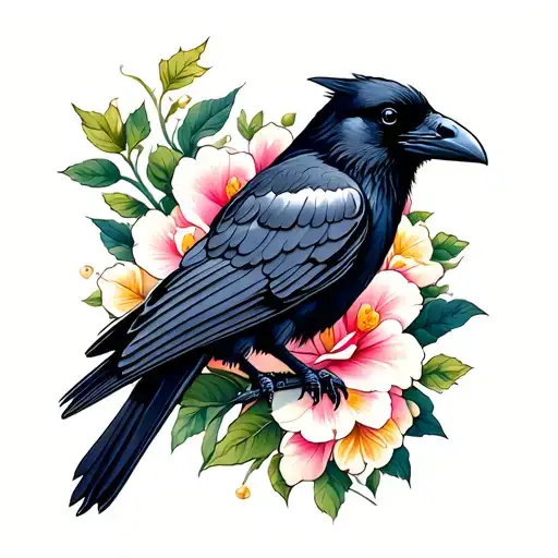 Raven On Gardenia