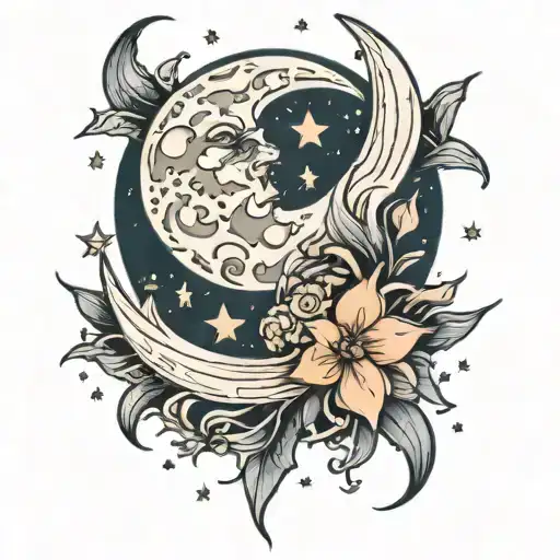 A Moon With A Star For Stomach