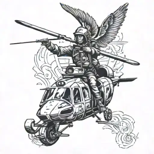 Kiowa Warrior Helicopter Flying