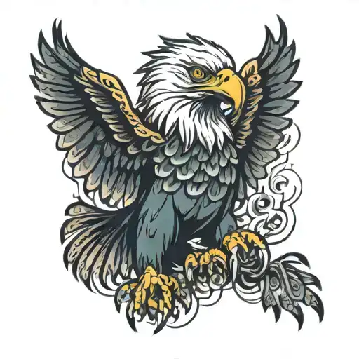 Eagle Ripping Through Skin