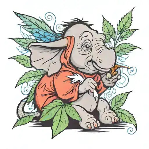 Eeyore Smoking Weed Leaf Morphing