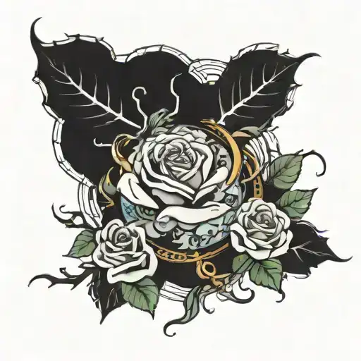 Roses And Thorns Surrounding A Globe Symbolizing The Beauty And Pain Of The World