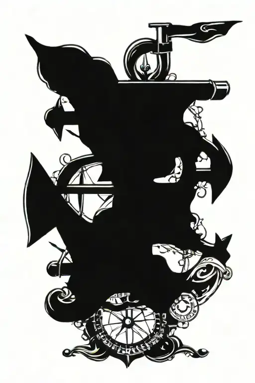 Navy Anchor With Dynamic Compass Surrounded By The Names Of Children