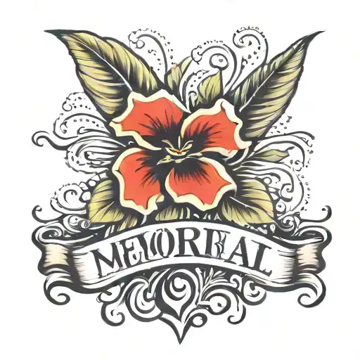 Memorial Tattoo With The Word Smudge In Italics Or Similar Writing