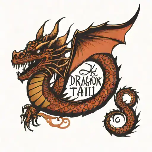 Dragon Tail With Text Attend To Your Wobbliness