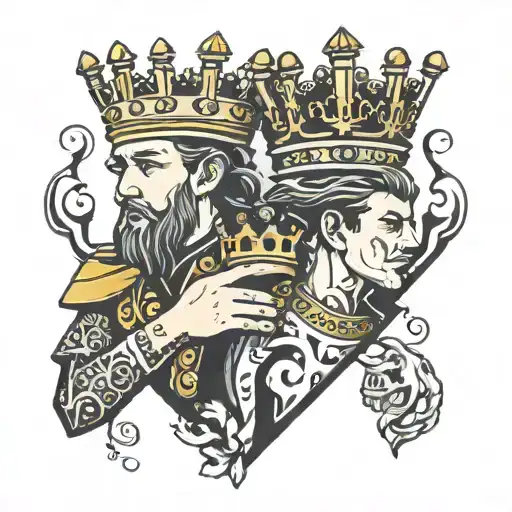 King Passing Crown To Prince