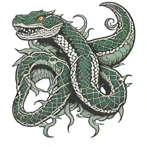 Snake Neck Tattoo Naruto Theme