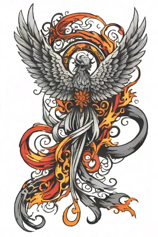 Incorporate Black Wings And Red Fire Into A Leukemia Ribbon Design