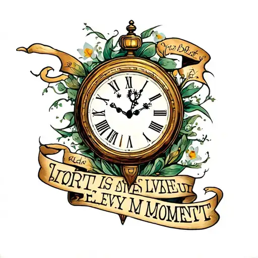 Clock And Verse Time Is Short Live Every Moment