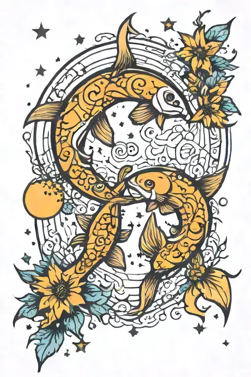 Pisces Constellation And Moon