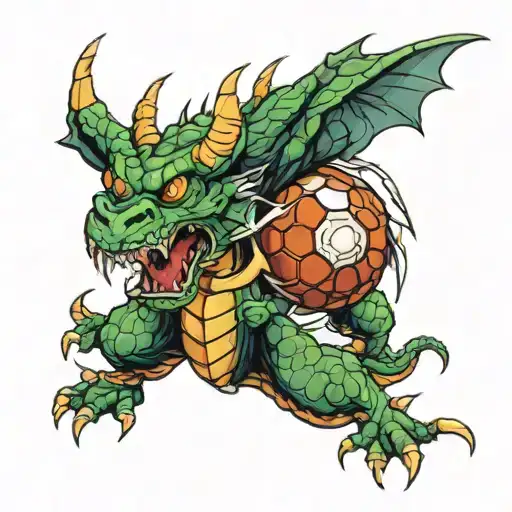 Demon Dragon Soccer Ball