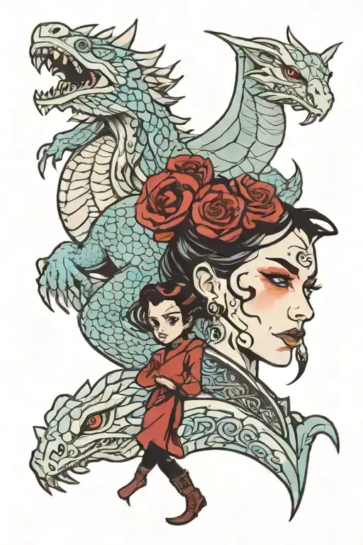 Manon Blackbeak With Her Dragon