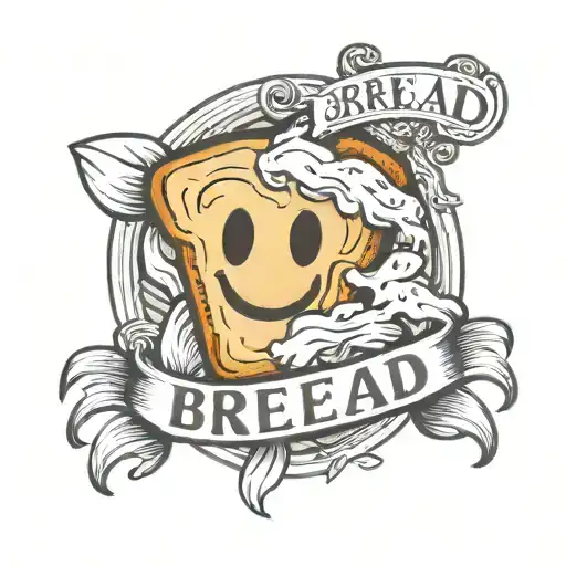 The Word Bread With A Smiley Face