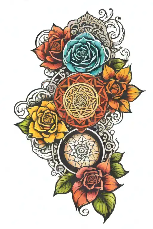 7 Chakra Tatto For Back