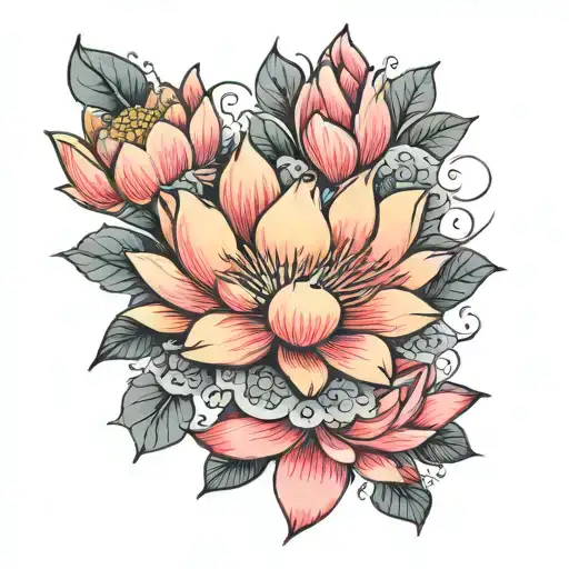 Lotus Flower And Thorny