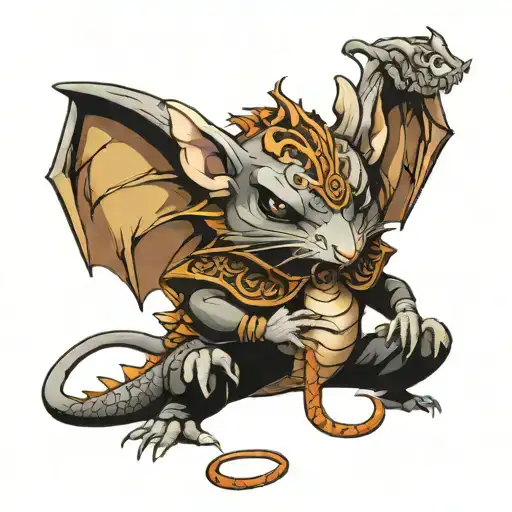 Mouse In A Dragon Costume