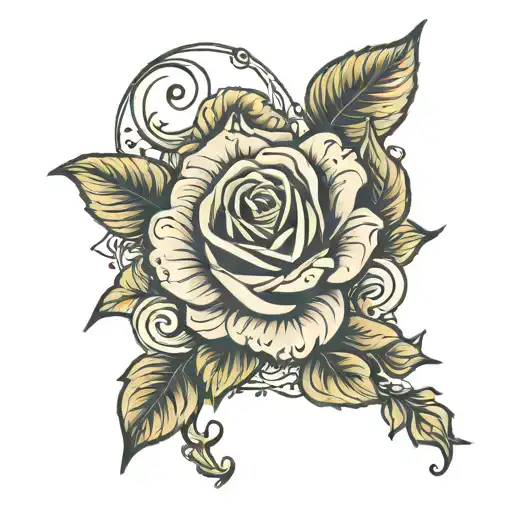 Rose With The Name August As The Stem