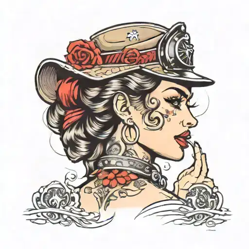Pinup Gypsy Girl Military Style Nose Art