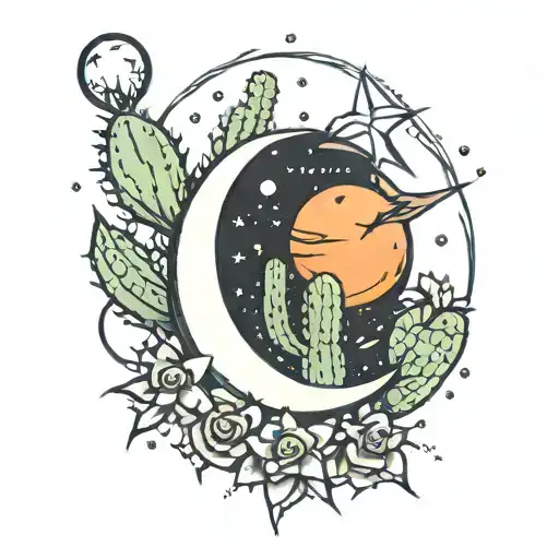 Cactus Stars Moon