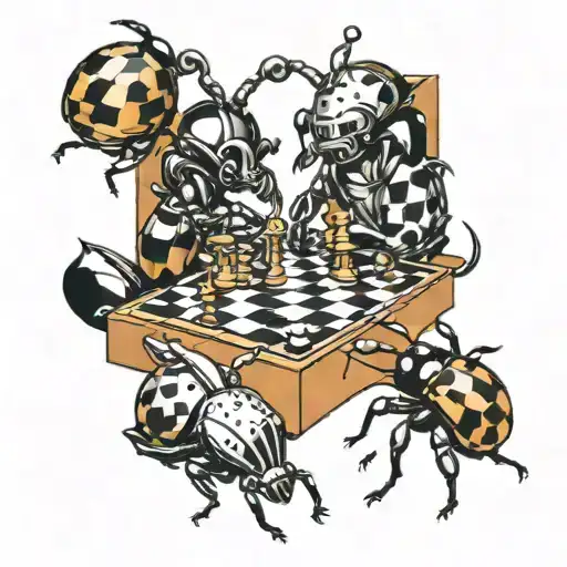 Beetles Playing Chess