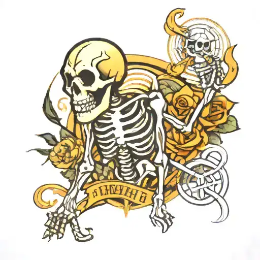 Skeleton And Kobe Bryant Logo