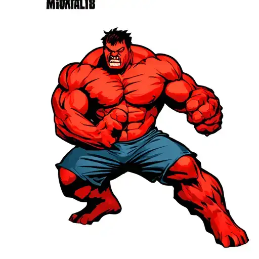 Red Hulk Fighting