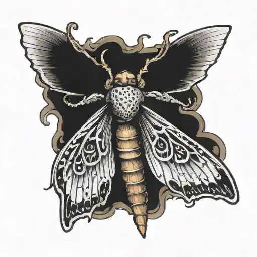 Death Moth Open Wings