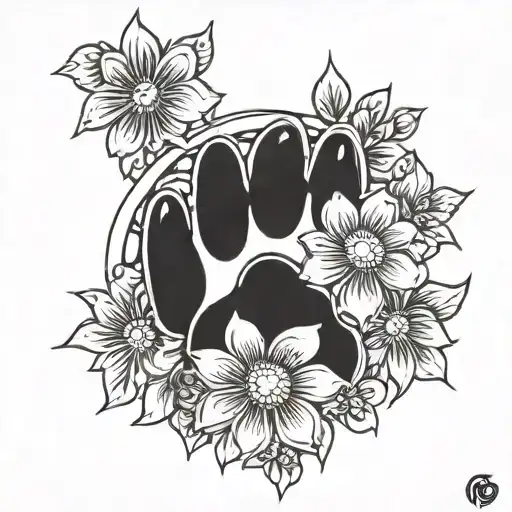 Cat Paw Print With The Name Daisy