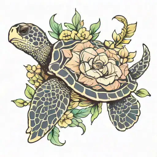 Sea Turtle Floral