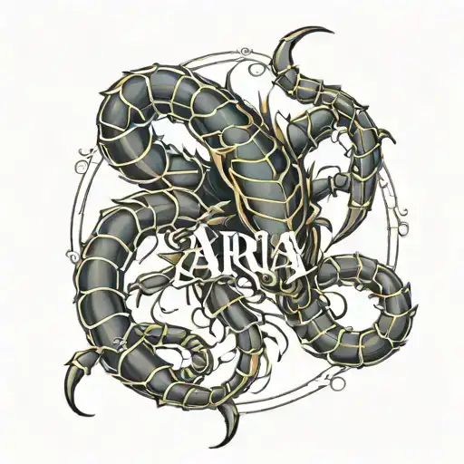 The Name Aria With A Scorpion Made