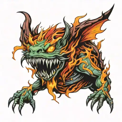 Fire Sprite Creature Inspired