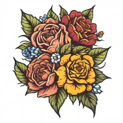 October And December Birth Flowers Bouquet